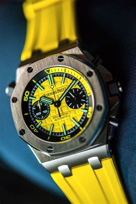 audemars piguet diver black yellow|audemars royal oak diver.